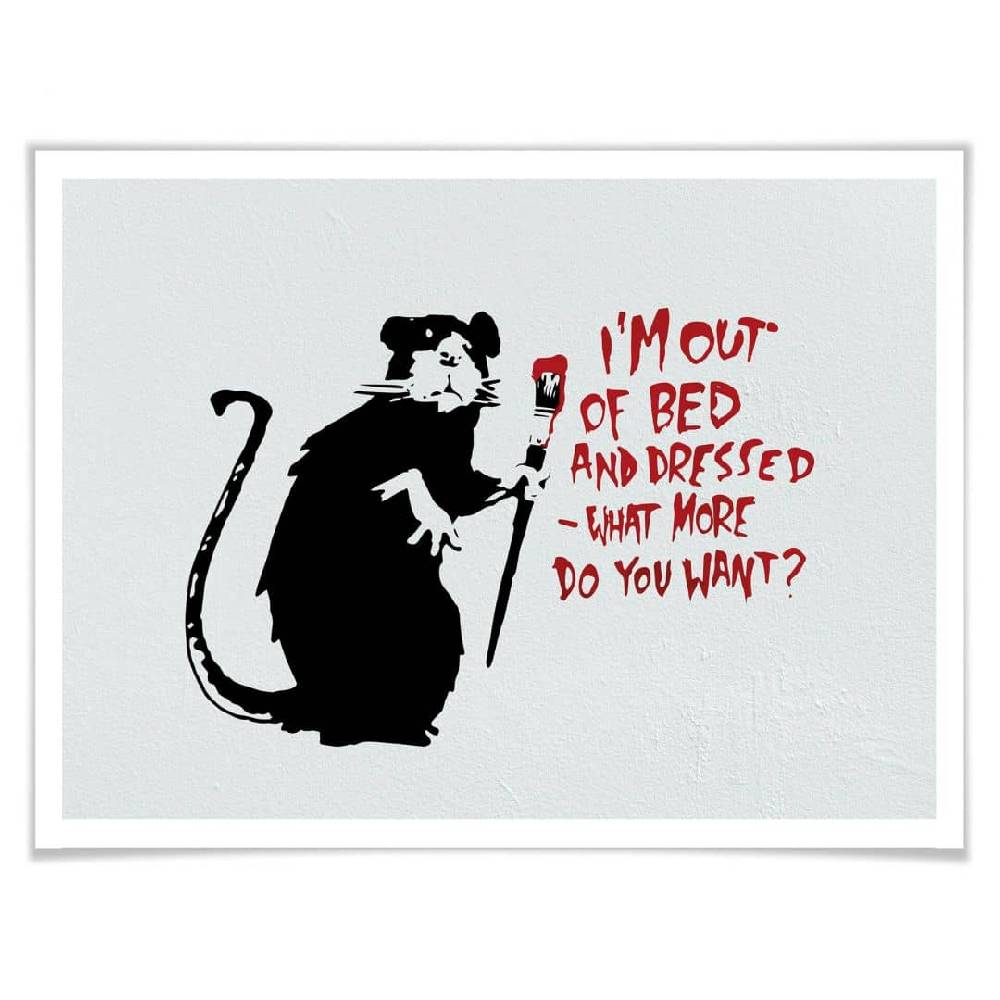 Kaeppel Poster Banksy - Out Of Bed Limitierter Zeitrabatt
