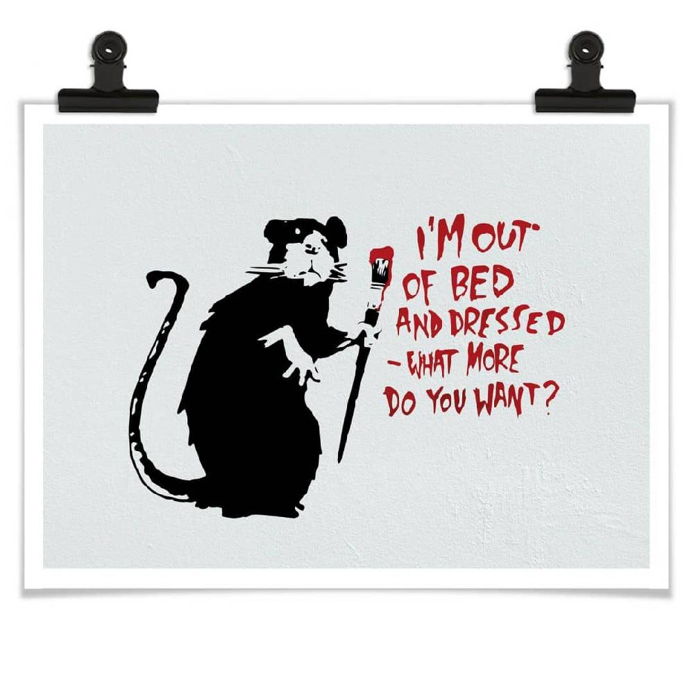 Kaeppel Poster Banksy - Out Of Bed Limitierter Zeitrabatt