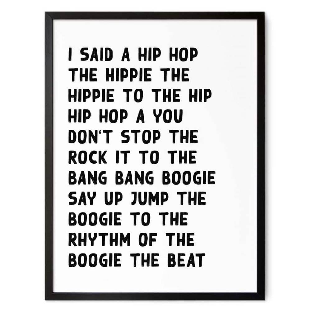 Kaeppel Poster Songtext I said a hip hop