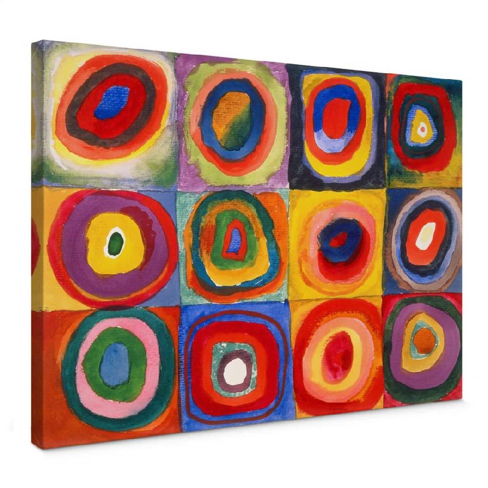 Kaeppel Leinwandbild Kandinsky - Farbstudie Quadrate und konzentrische Ringe