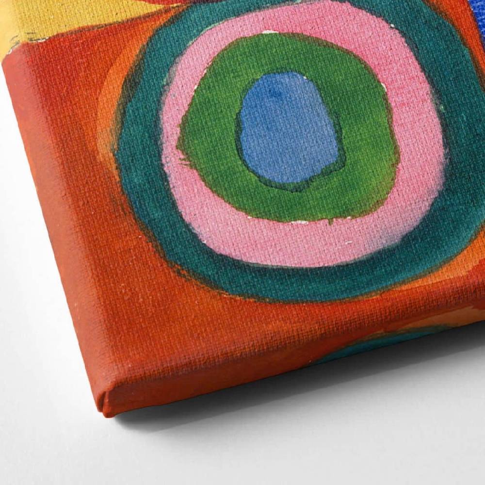 Kaeppel Leinwandbild Kandinsky - Farbstudie Quadrate und konzentrische Ringe Saisonschlussverkauf