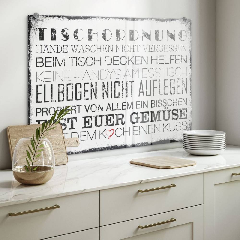 Kaeppel Spritzschutz Tischordnung