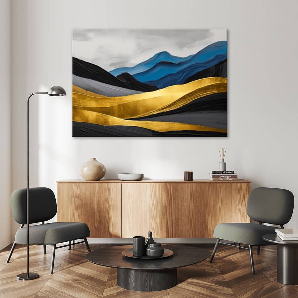 Kaeppel Leinwandbild, Berge abstrakt gold glamour Neueste Mode