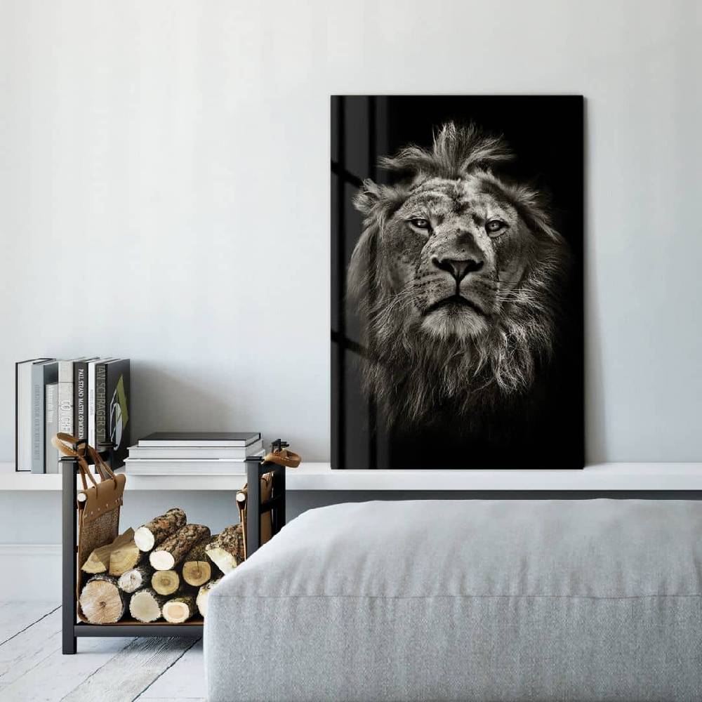 Kaeppel Glasbild Lion Zeitlich begrenztes Angebot