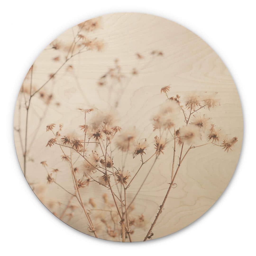 Kaeppel Holzbild Pastellfarben - Rund