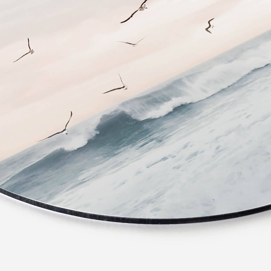 Kaeppel Wandbild Sisi & Seb - Magischer Abendhimmel am Meer - Alu-Dibond Rund Kauf eins, bekomm eins gratis