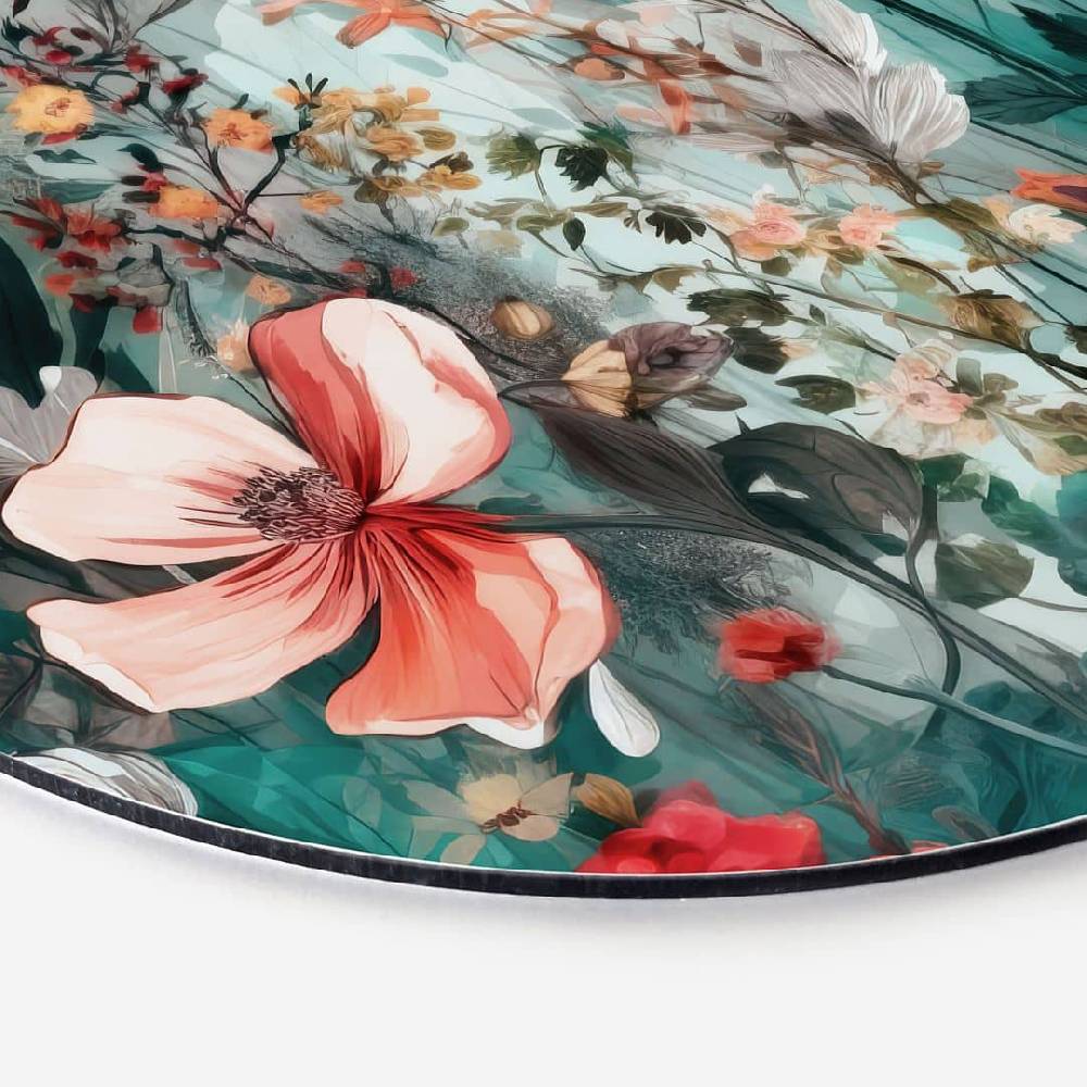 Kaeppel Wandbild Frühlingswiese mit Blumen - Alu-Dibond Rund - Jaszke Tiefpreis