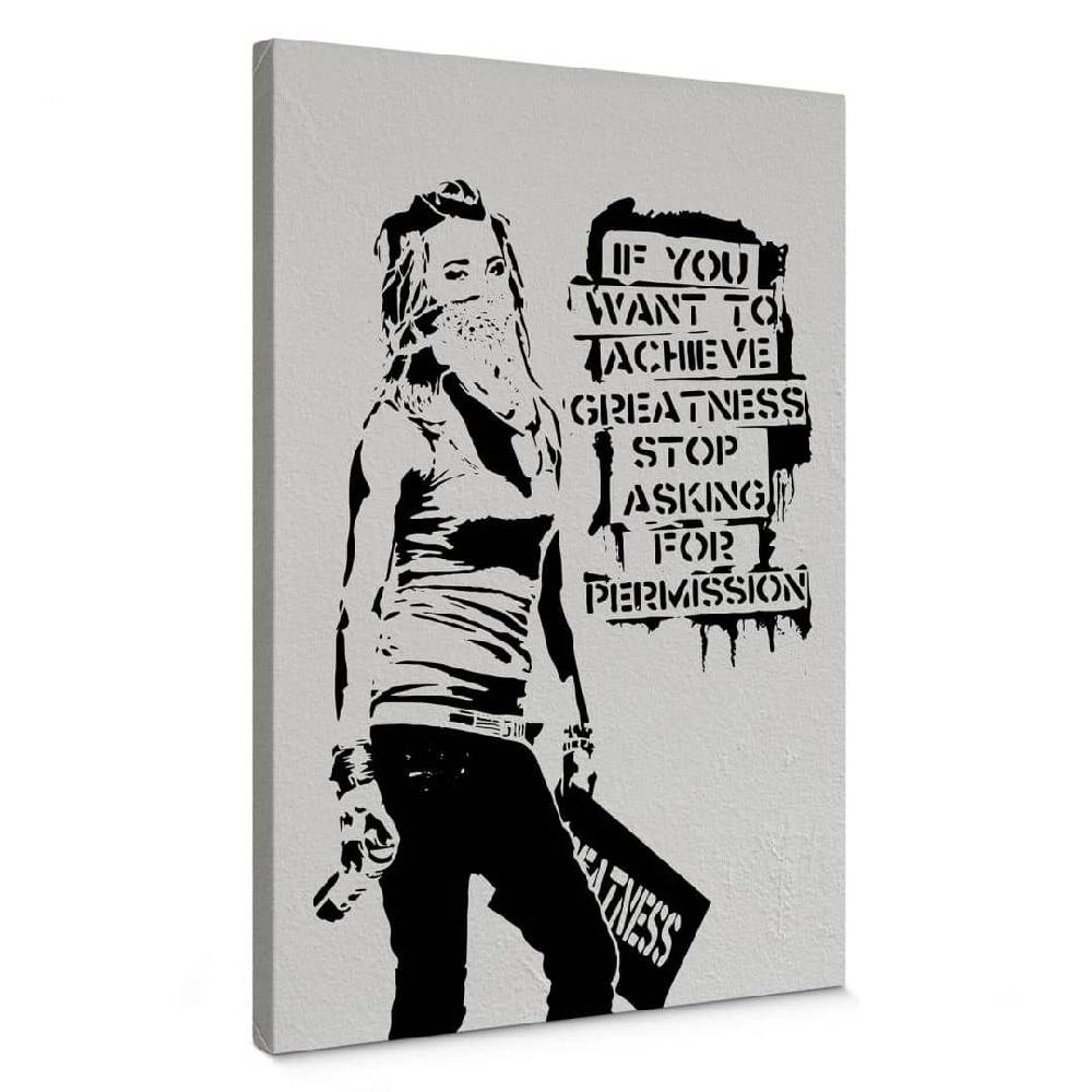 Kaeppel Leinwandbild Banksy - Achieve Greatness