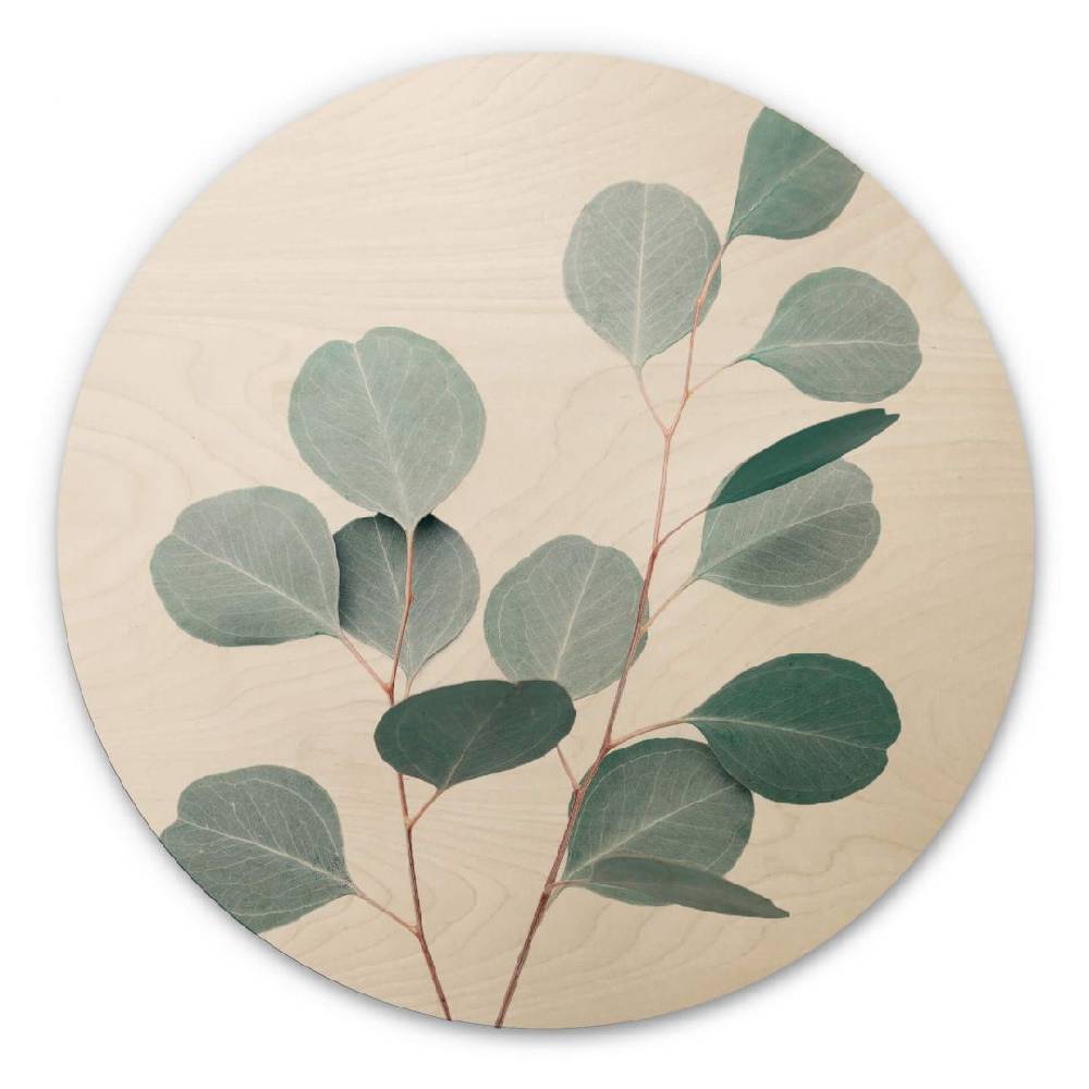 Kaeppel Holzbild Sisi & Seb - Blauer Eukalyptus - Rund