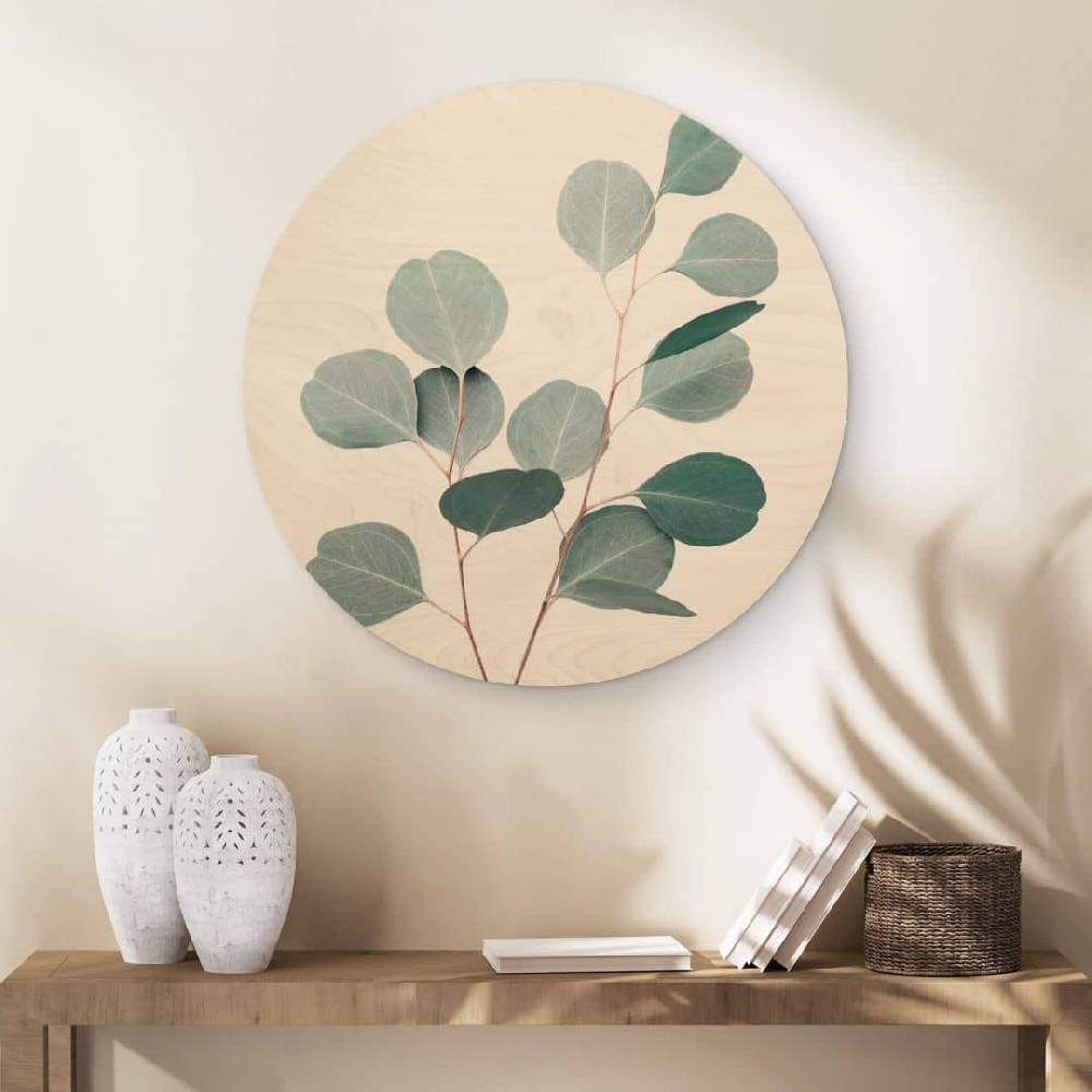 Kaeppel Holzbild Sisi & Seb - Blauer Eukalyptus - Rund Bis zu 50% Rabatt