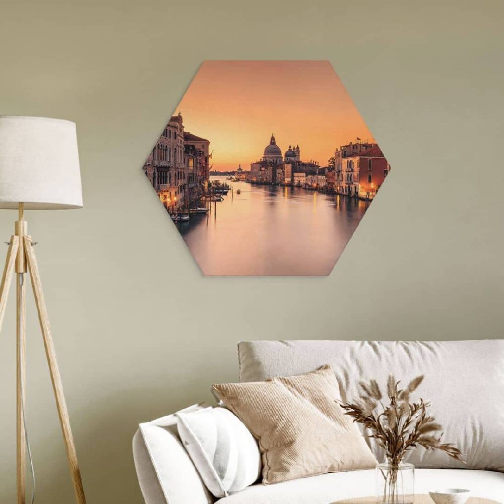 Kaeppel Hexagon-Wandbild Sonnenuntergang in Venedig - Hexagon - Zhang Clearance-Verkauf