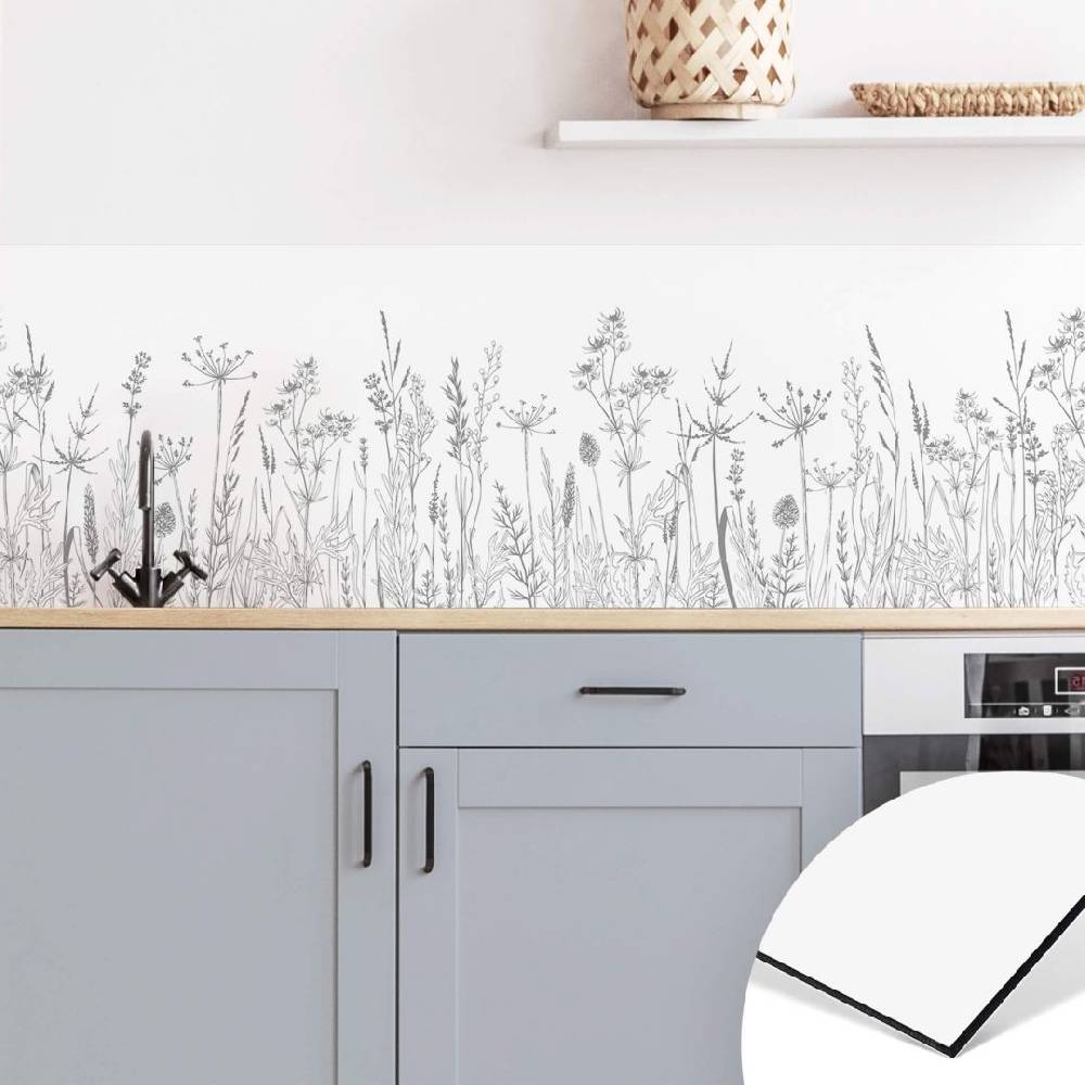 Kaeppel Küchenrückwand Feldblumen Illustration