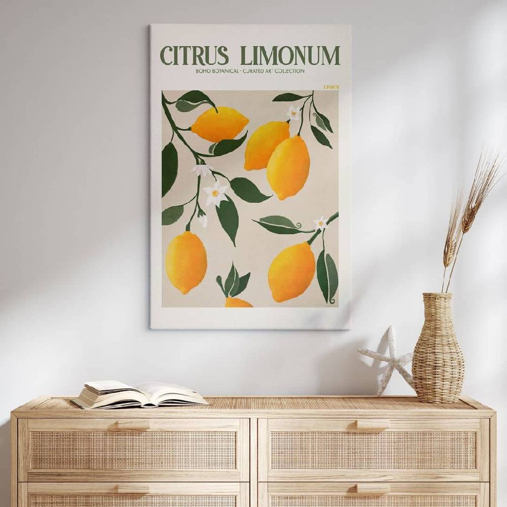 Kaeppel Leinwandbild Boho Zitronenbaum - Citrus Limonum - Tunaboylu zollfrei