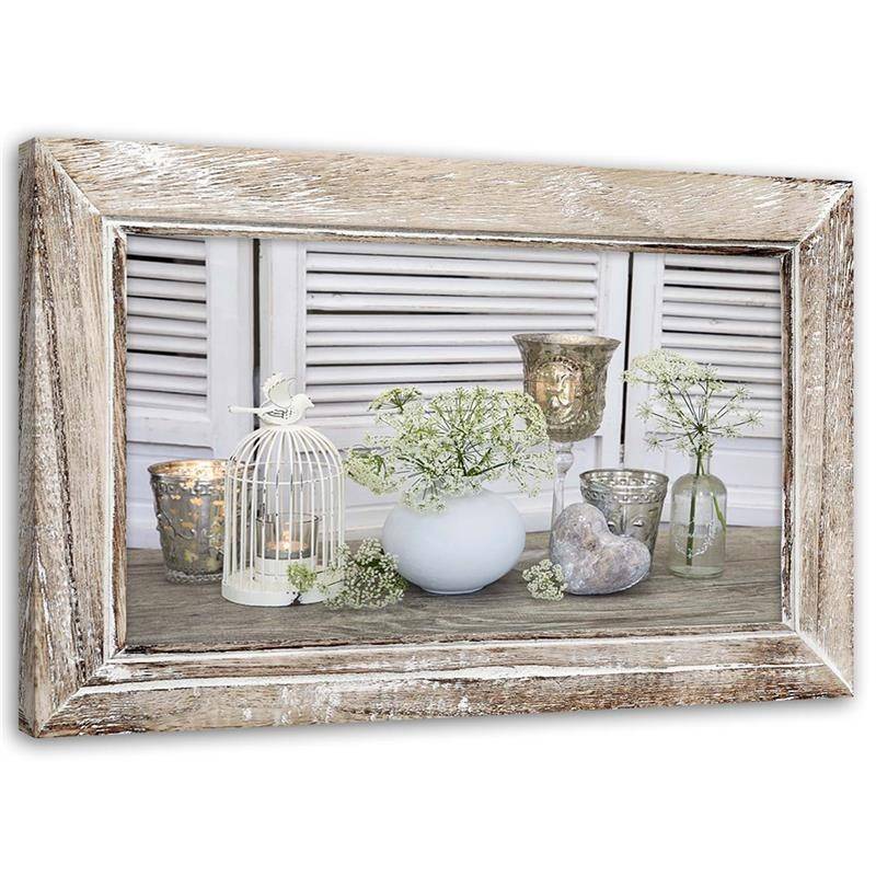 Kaeppel Leinwandbild, Stilleben Shabby Chic