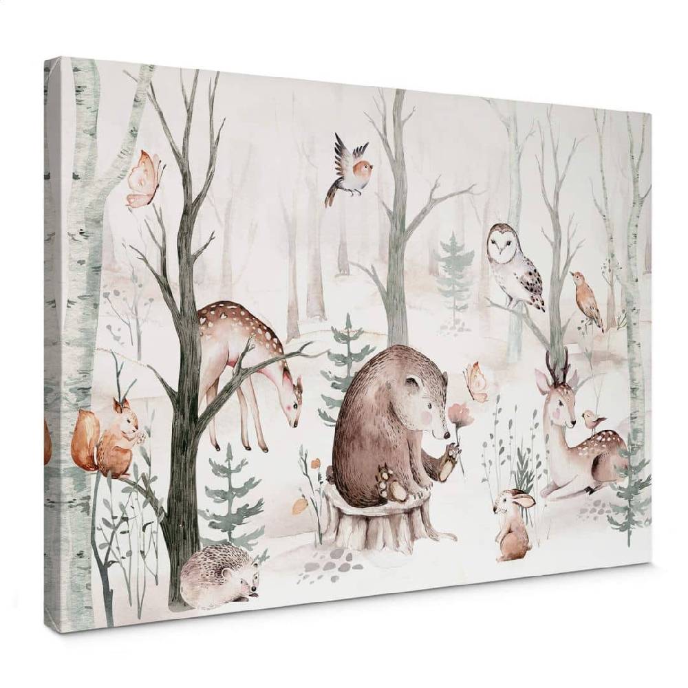Kaeppel Leinwandbild Kvilis - Tierfreunde im Wald