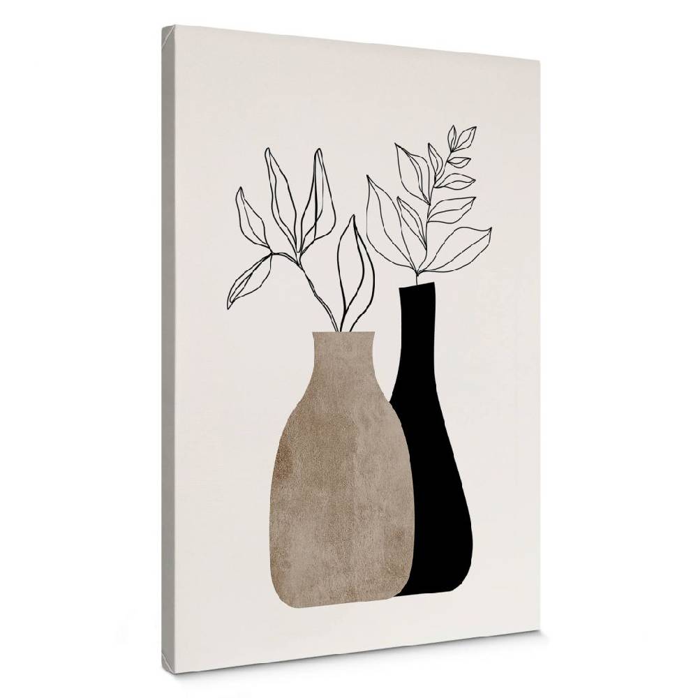Kaeppel Leinwandbild Kubistika - Minimalistische Pflanzen