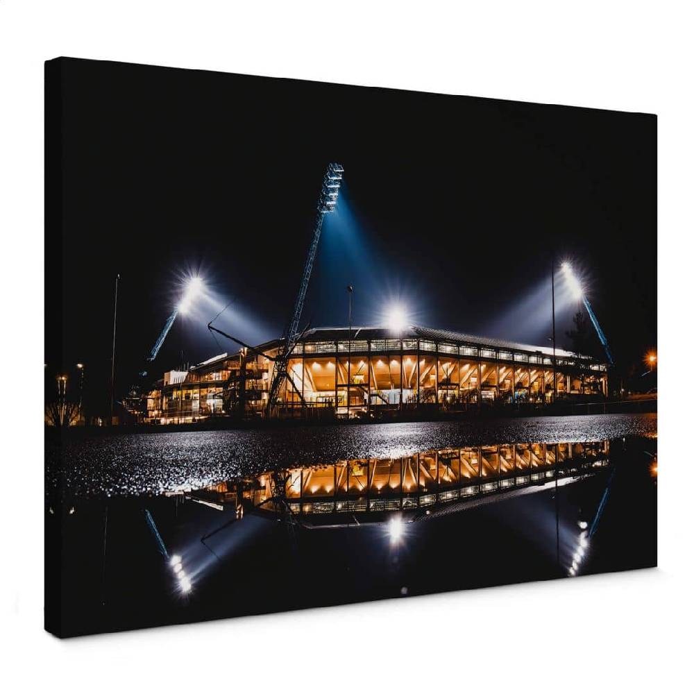 Kaeppel Leinwandbild FC Hansa Rostock Stadion bei Nacht - 60x40 cm