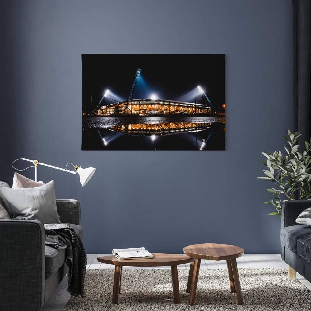 Kaeppel Leinwandbild FC Hansa Rostock Stadion bei Nacht - 60x40 cm Großer Ausverkauf
