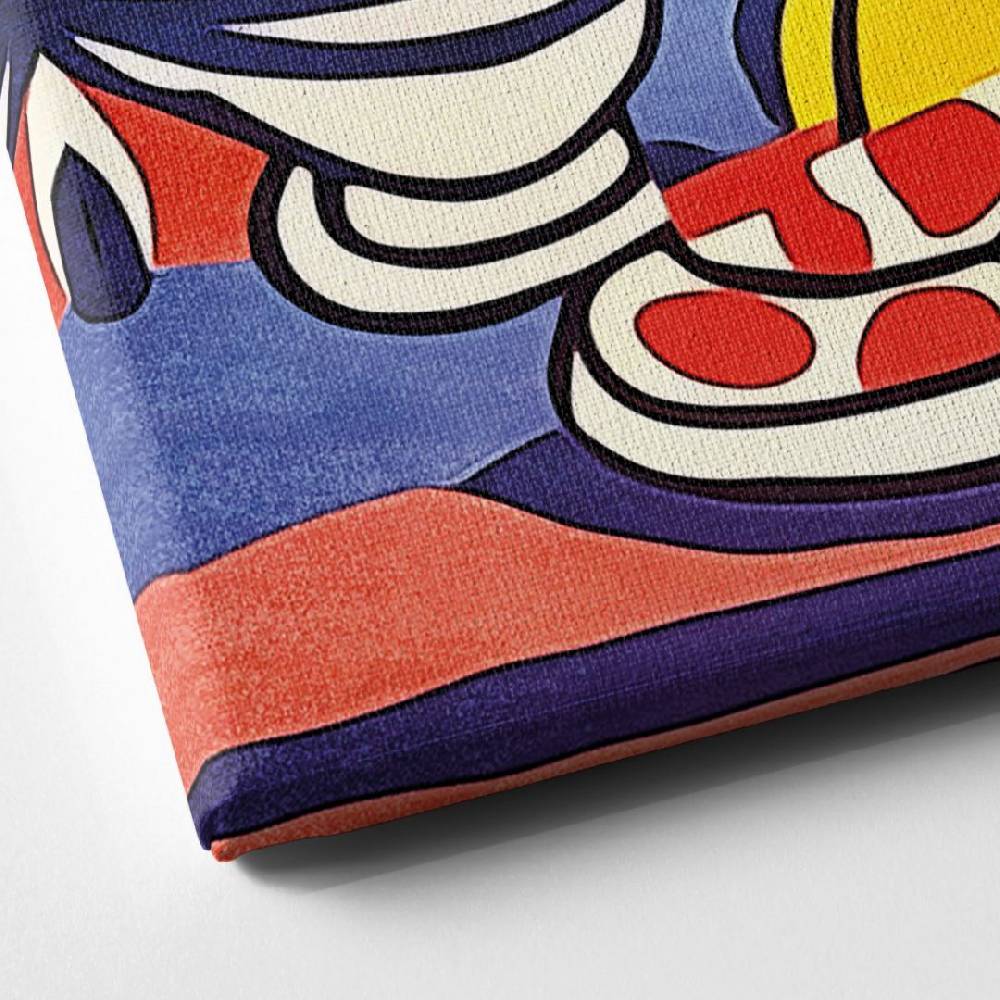 Kaeppel Leinwandbild Milch und Obst - Inspiriert von Matisse - Zamart - Quadratisch Bis zu 50% Rabatt
