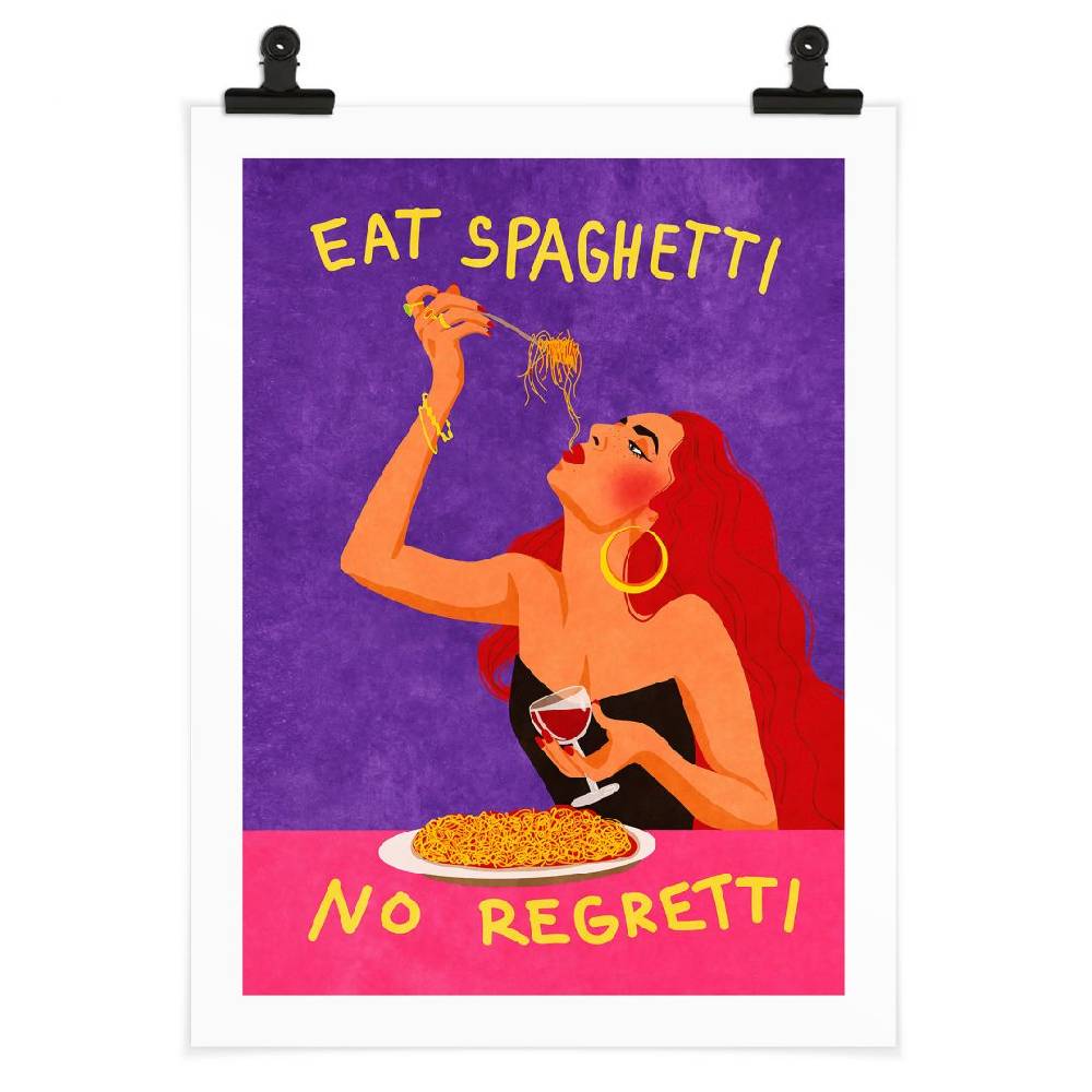 Kaeppel Poster Spaghetti und Wein - Oltmanns Discount Store für neue Produkte