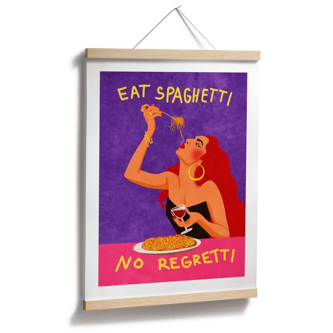 Kaeppel Poster Spaghetti und Wein - Oltmanns Discount Store für neue Produkte