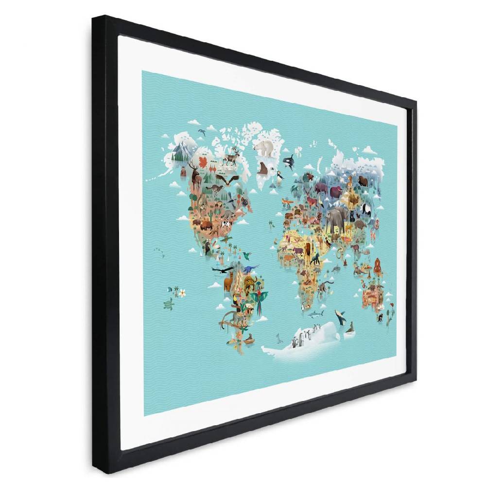 Kaeppel Kinderzimmer Poster World Map - Braun Clearance-Verkauf