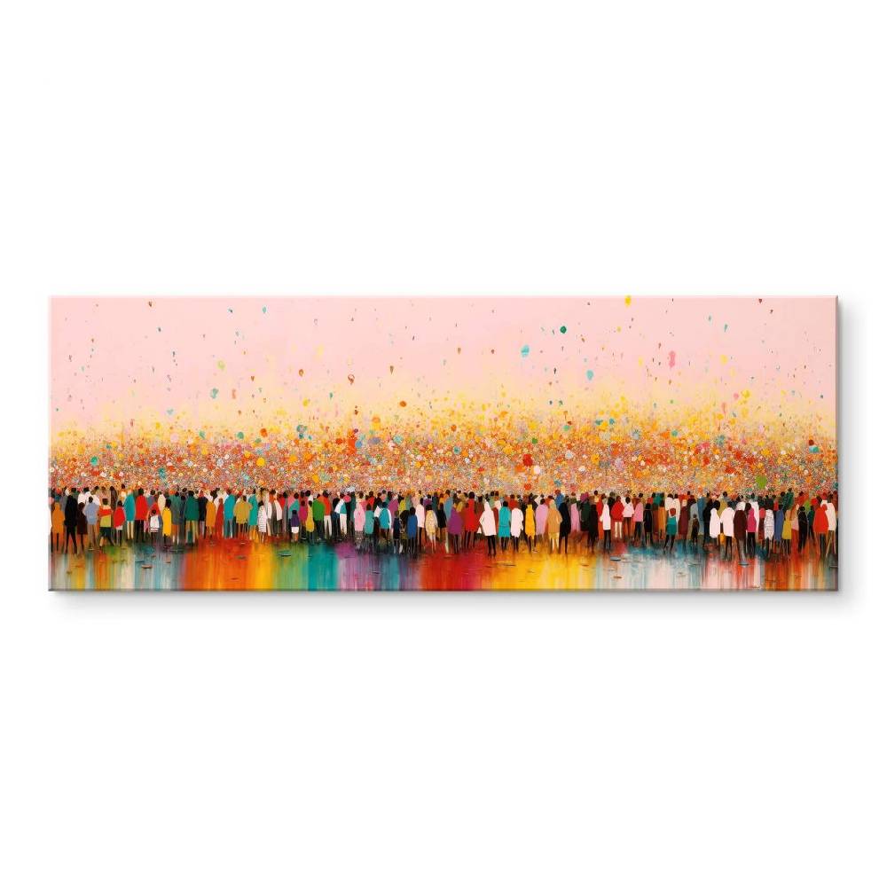Kaeppel Acrylglasbild Treechild - Lebensfreude bunter Menschen - Panorama