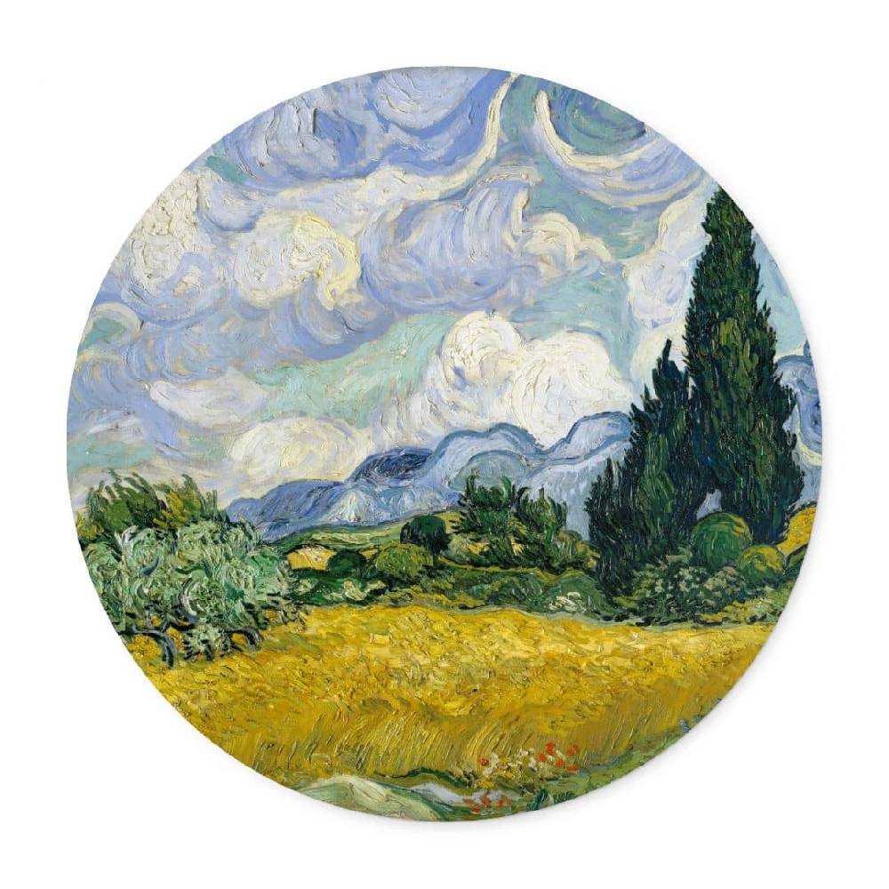 Kaeppel Poster van Gogh - Weizenfeld mit Zypressen - Rund zollfrei
