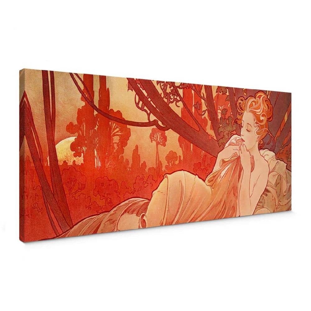 Kaeppel Leinwandbild Mucha - Abenddämmerung - Panorama