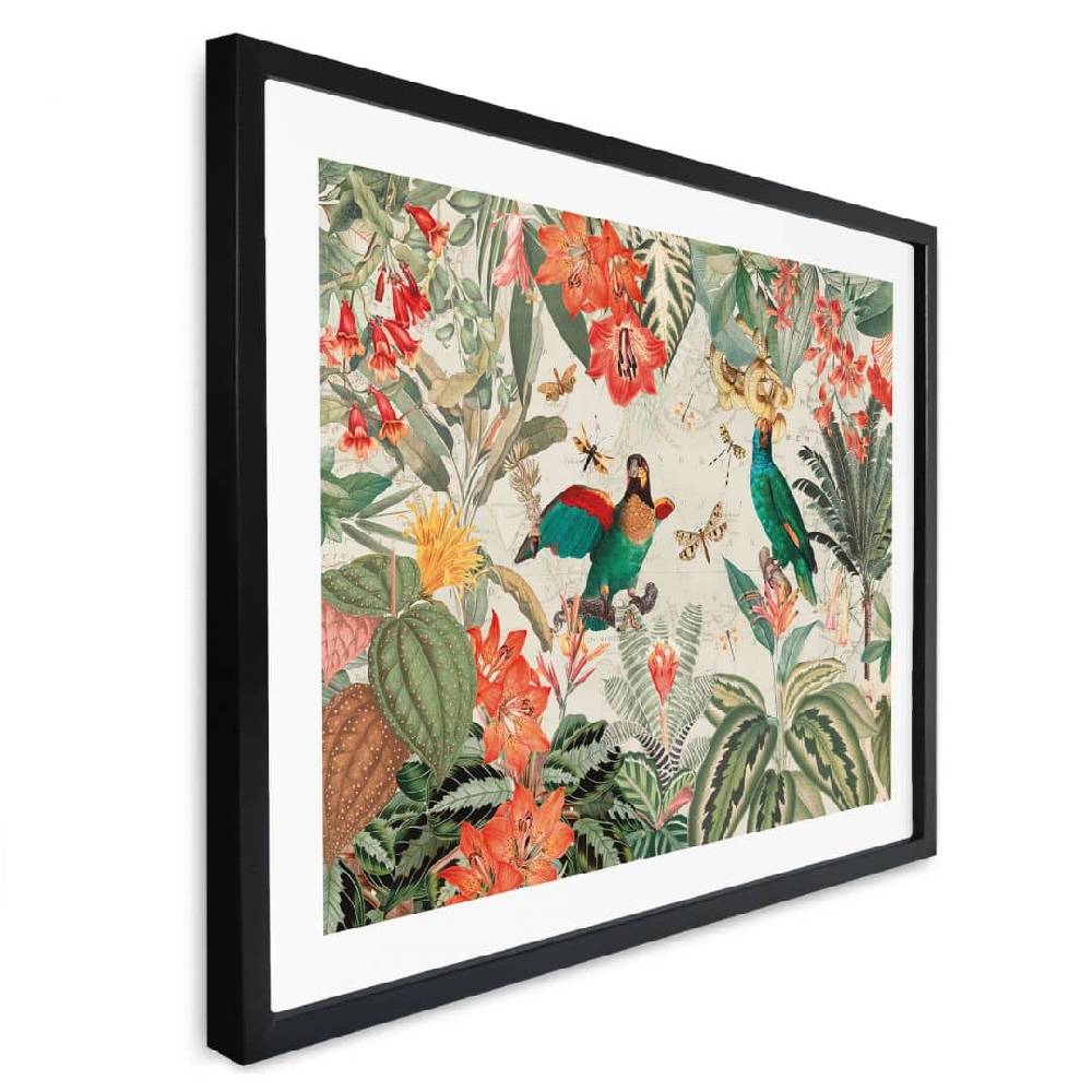 Kaeppel Poster Exotischer Dschungel mit Papageien - UN Designs Kostenloser Versand