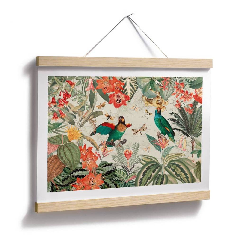 Kaeppel Poster Exotischer Dschungel mit Papageien - UN Designs Kostenloser Versand