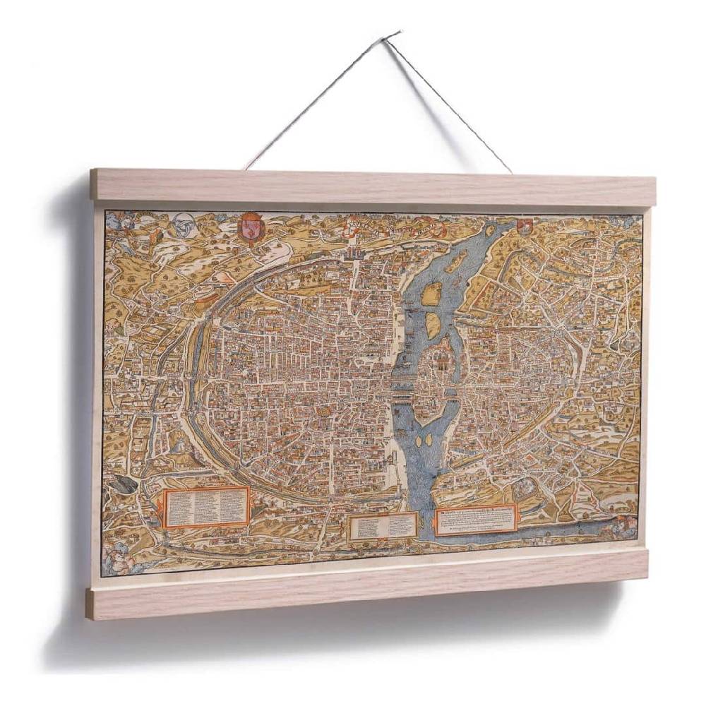 Kaeppel Poster Historische Karte von Paris Fabrikpreis