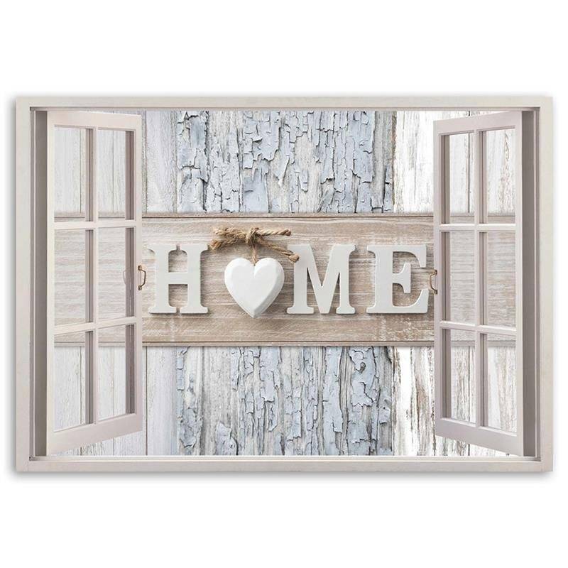 Kaeppel Leinwandbild, Fensterblick Home Shabby Chic Versandkostenfrei