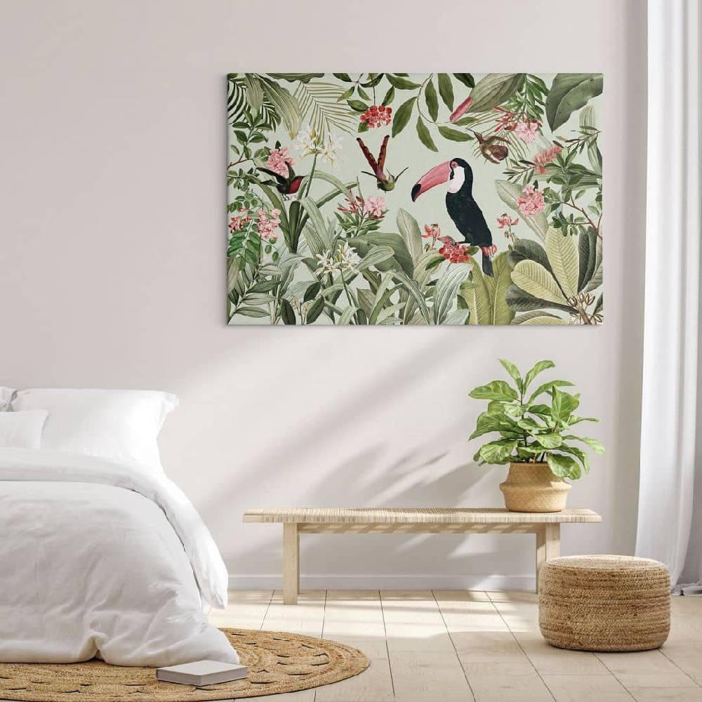 Kaeppel Leinwandbild Tukan im Dschungel-Paradies - UN Designs Flash Sale