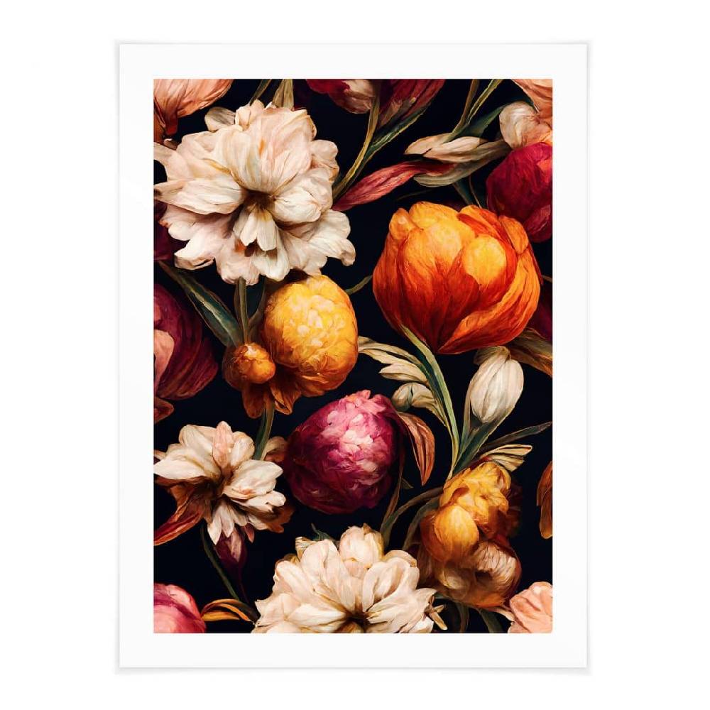 Kaeppel Poster Blumen - Blütenkelche in Ocker und Pink - Treechild Osterangebot