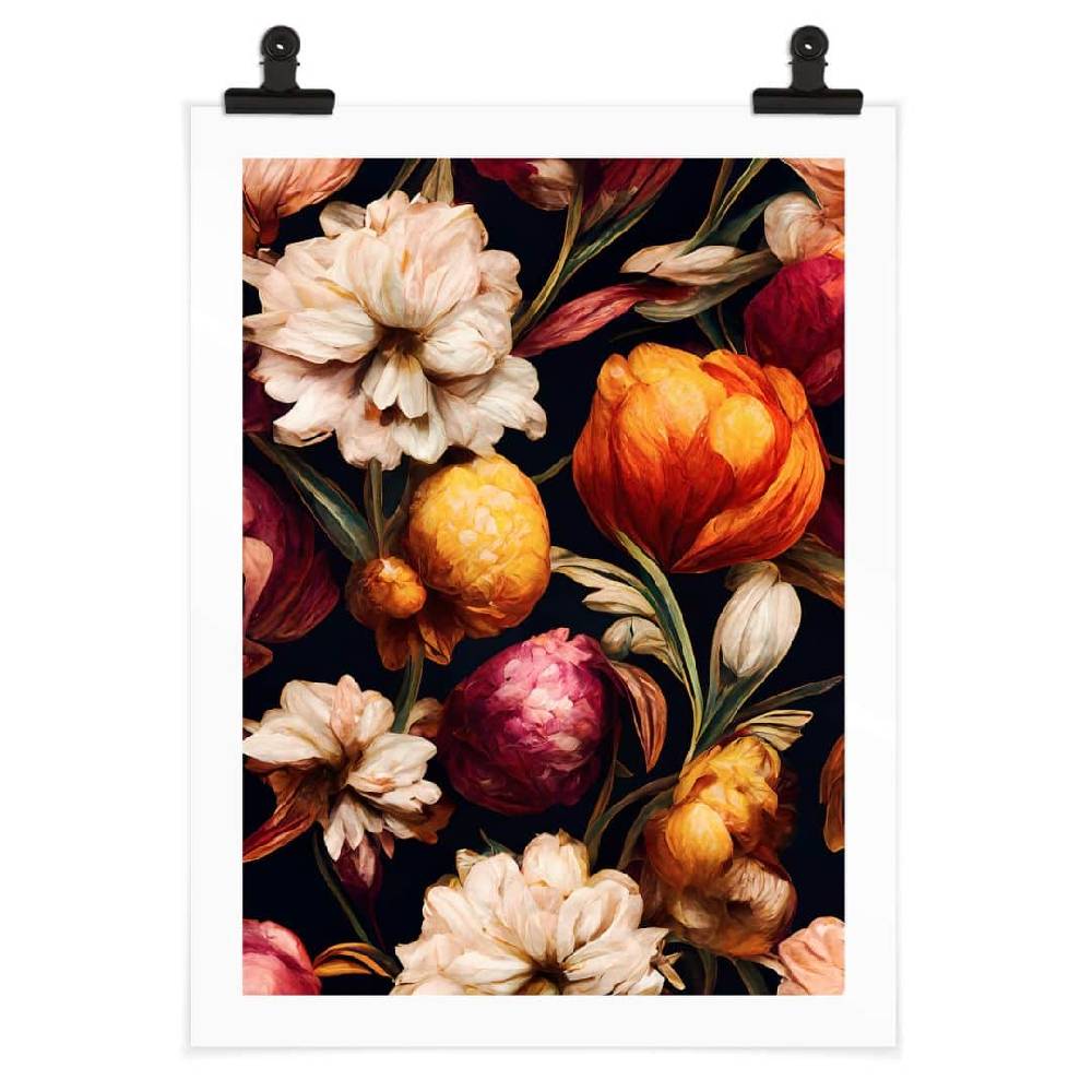 Kaeppel Poster Blumen - Blütenkelche in Ocker und Pink - Treechild Osterangebot