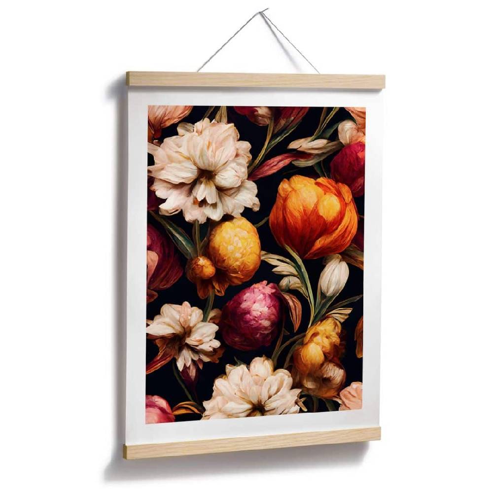 Kaeppel Poster Blumen - Blütenkelche in Ocker und Pink - Treechild Osterangebot
