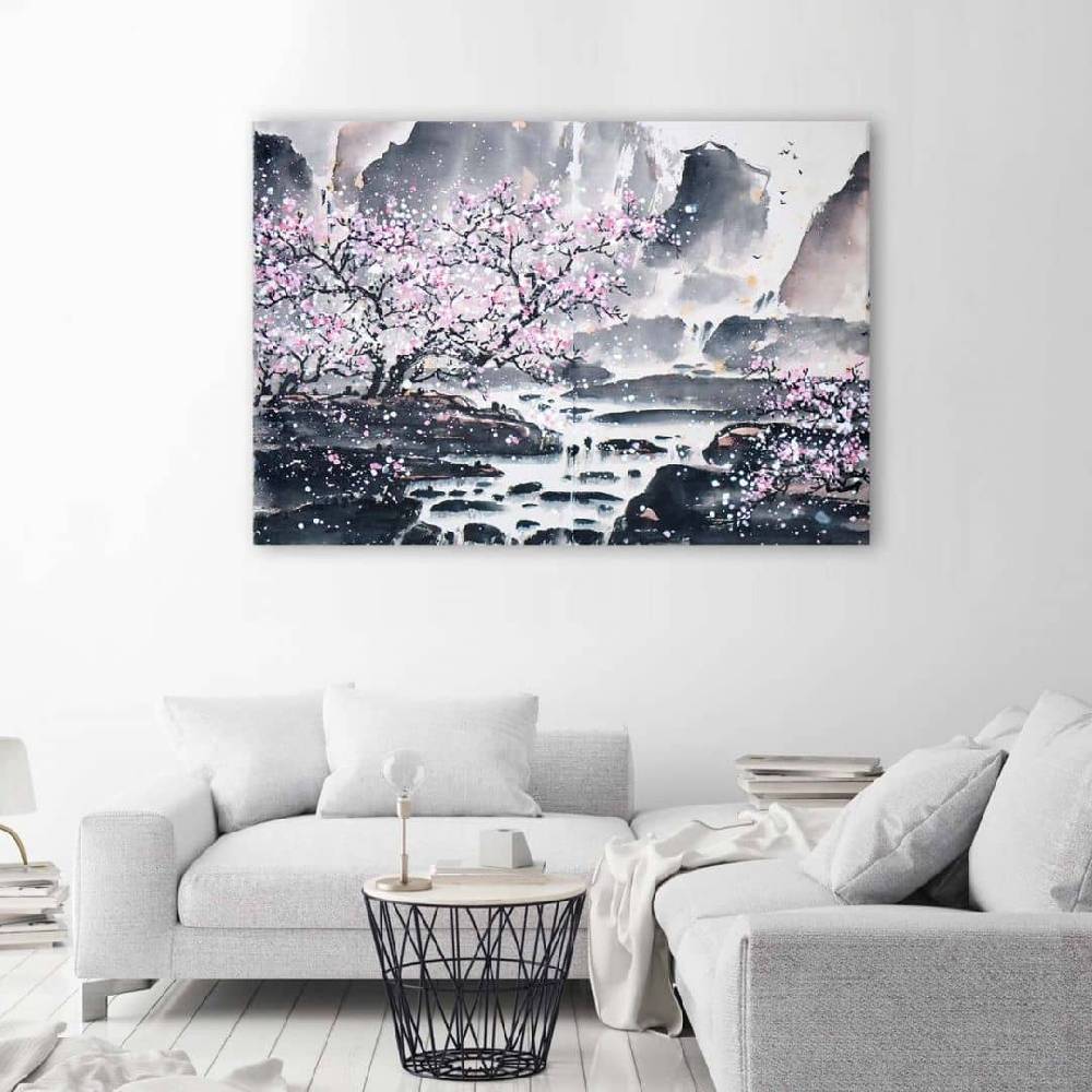 Kaeppel Leinwandbild, Japanisches Aquarell 50% Rabatt mit kostenlosem Versand