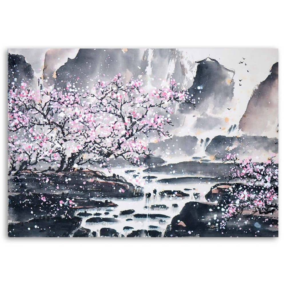 Kaeppel Leinwandbild, Japanisches Aquarell 50% Rabatt mit kostenlosem Versand