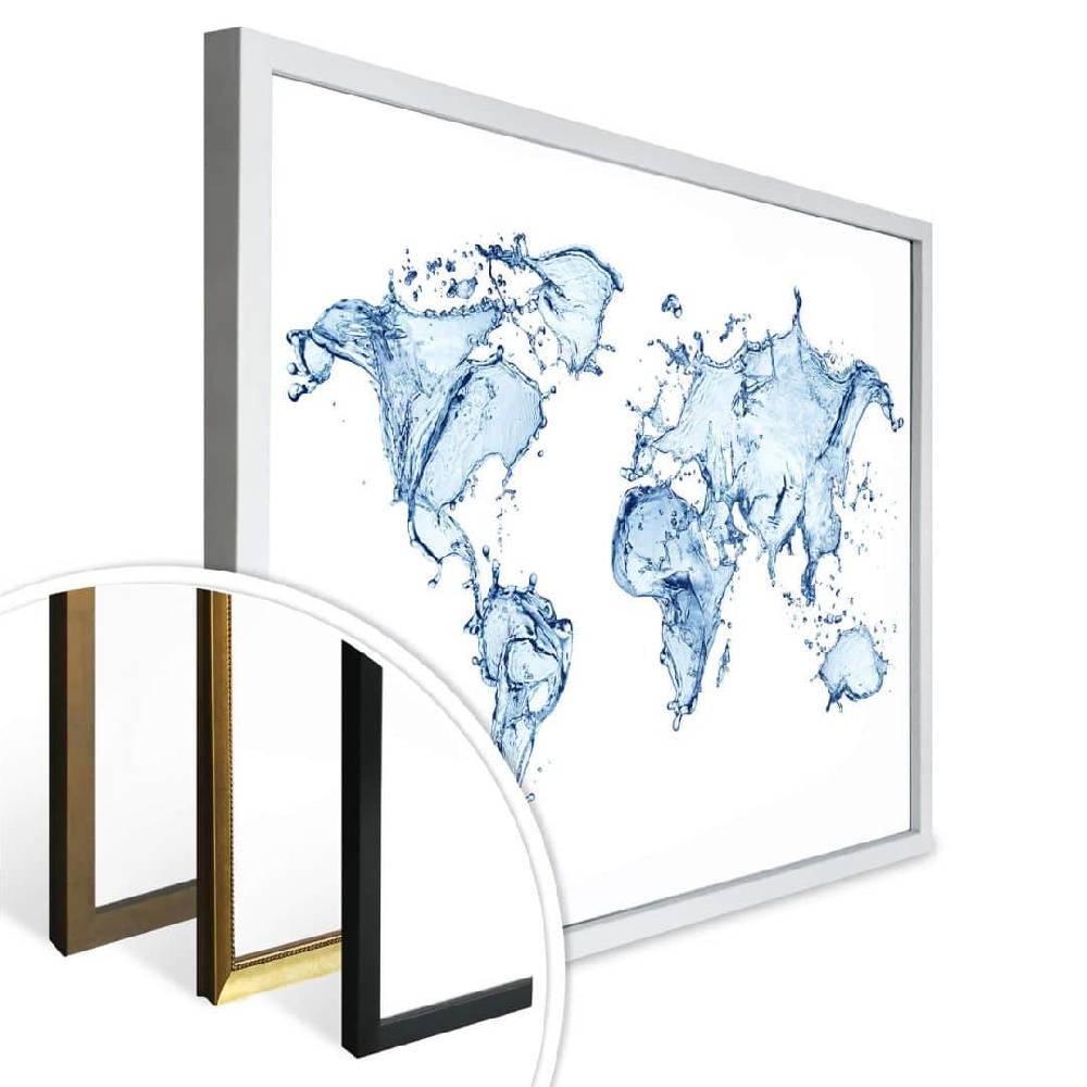 Kaeppel Poster Weltkarte - Splashing Worldmap Clearance-Verkauf