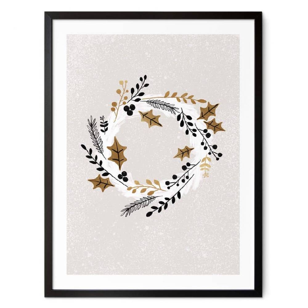 Kaeppel Poster Weihnachten - Festlicher Adventskranz - Orara Studio