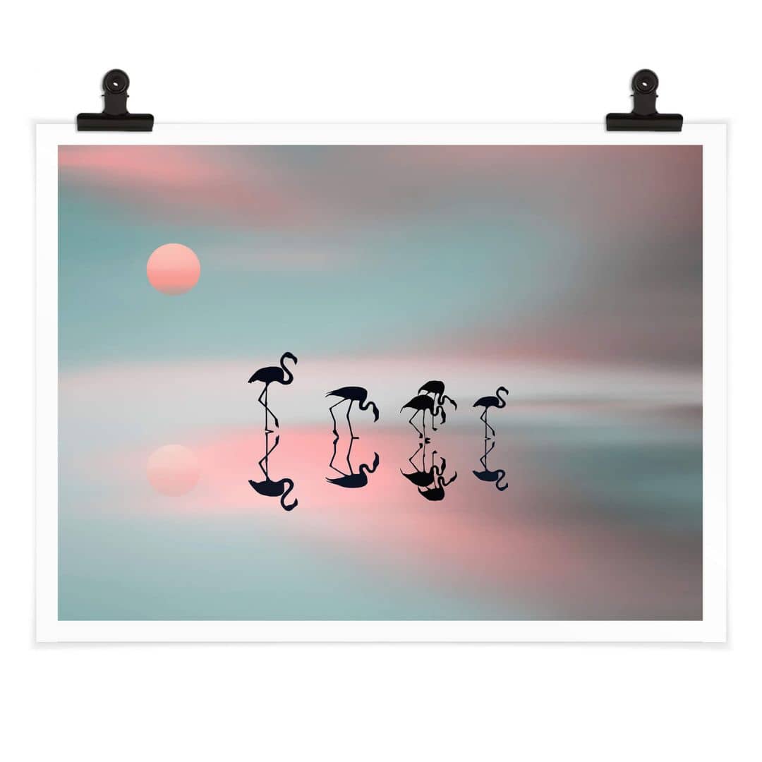 Kaeppel Poster Natalia - Flamingo Familie Rabatte dieses Monats