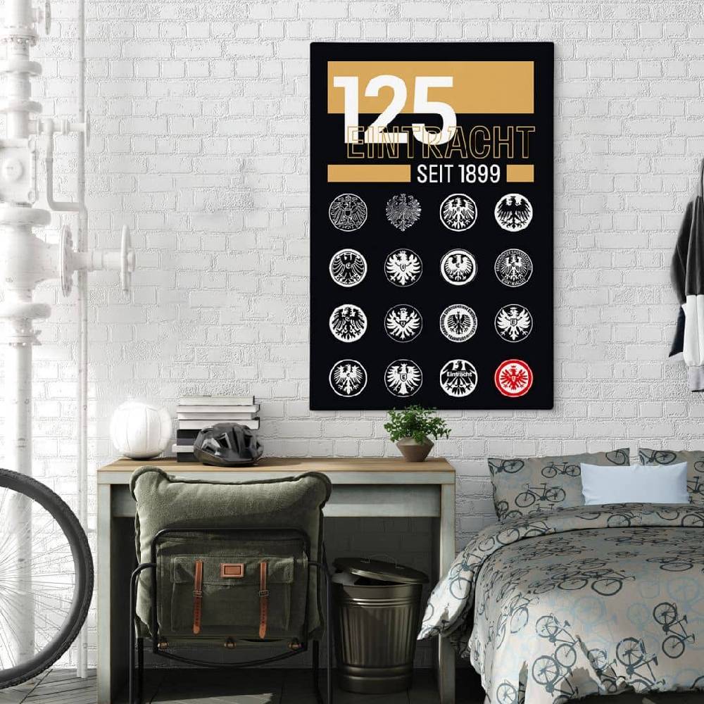 Kaeppel Leinwandbild Eintracht Frankfurt - 125 Jahre - Jubiläum Online Outlet
