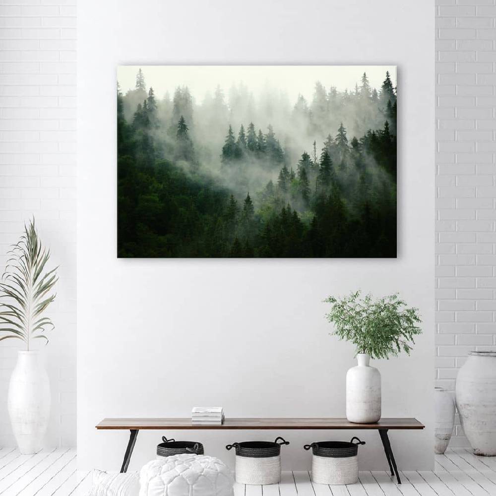 Kaeppel Leinwandbild, Wald im Nebel Zeitlich begrenztes Angebot