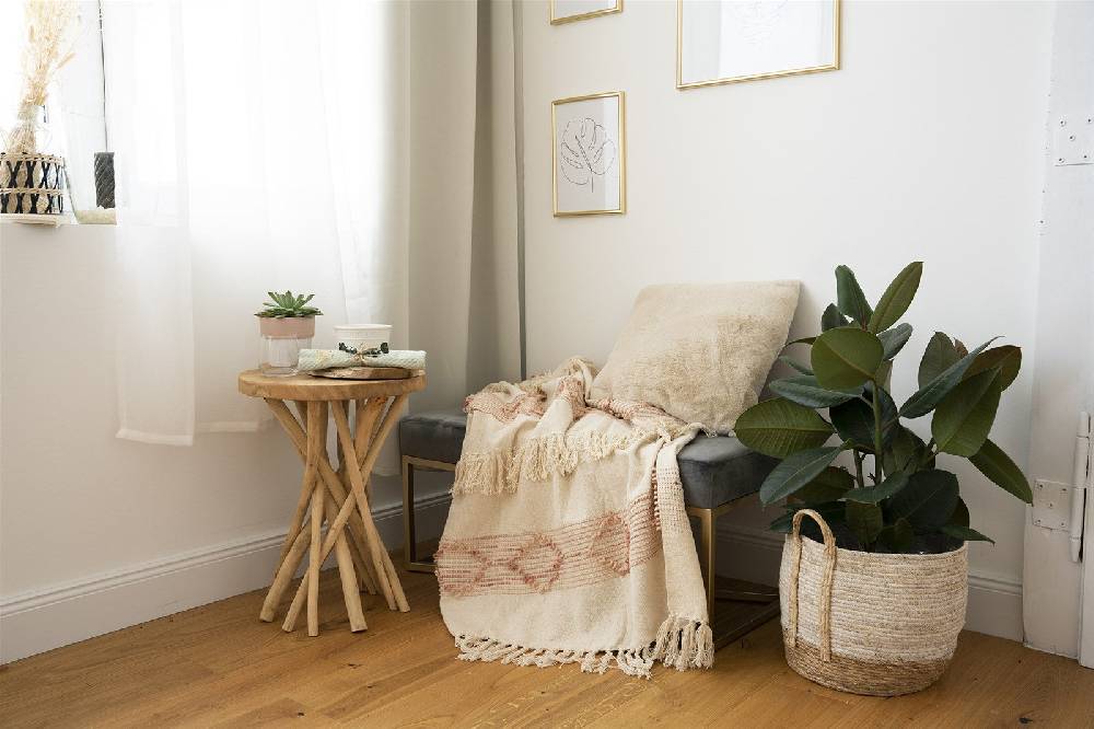 Kayoom Decke Bohist 225 Rosa / Creme Weihnachtsangebot