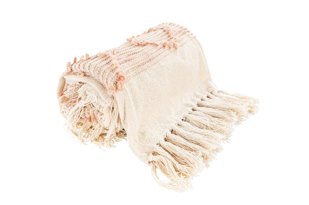 Kayoom Decke Bohist 225 Rosa / Creme Weihnachtsangebot