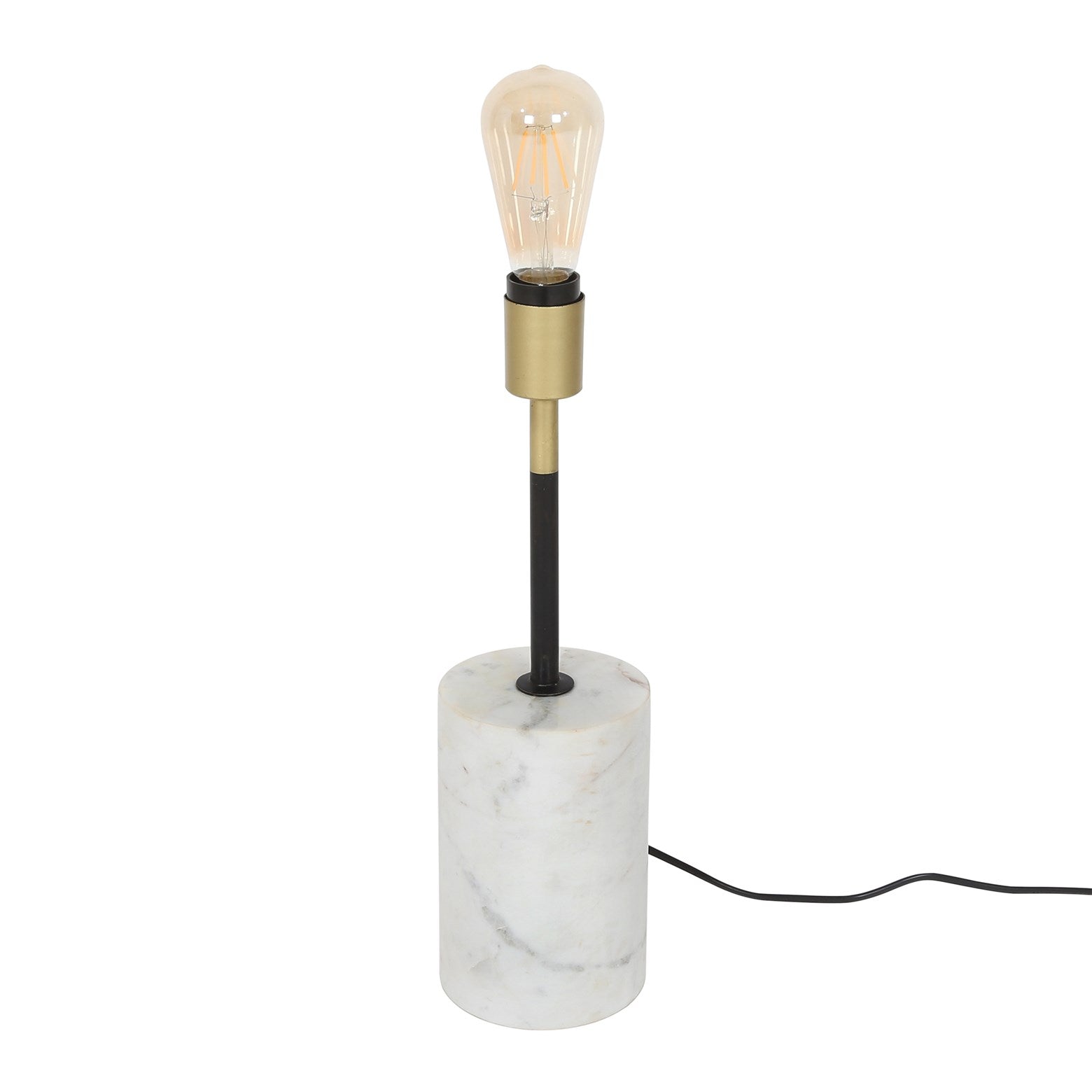 Kayoom Bodenleuchte - Stehlampe Caramia 287 Weiß / Messing / Schwarz Clearance-Verkauf