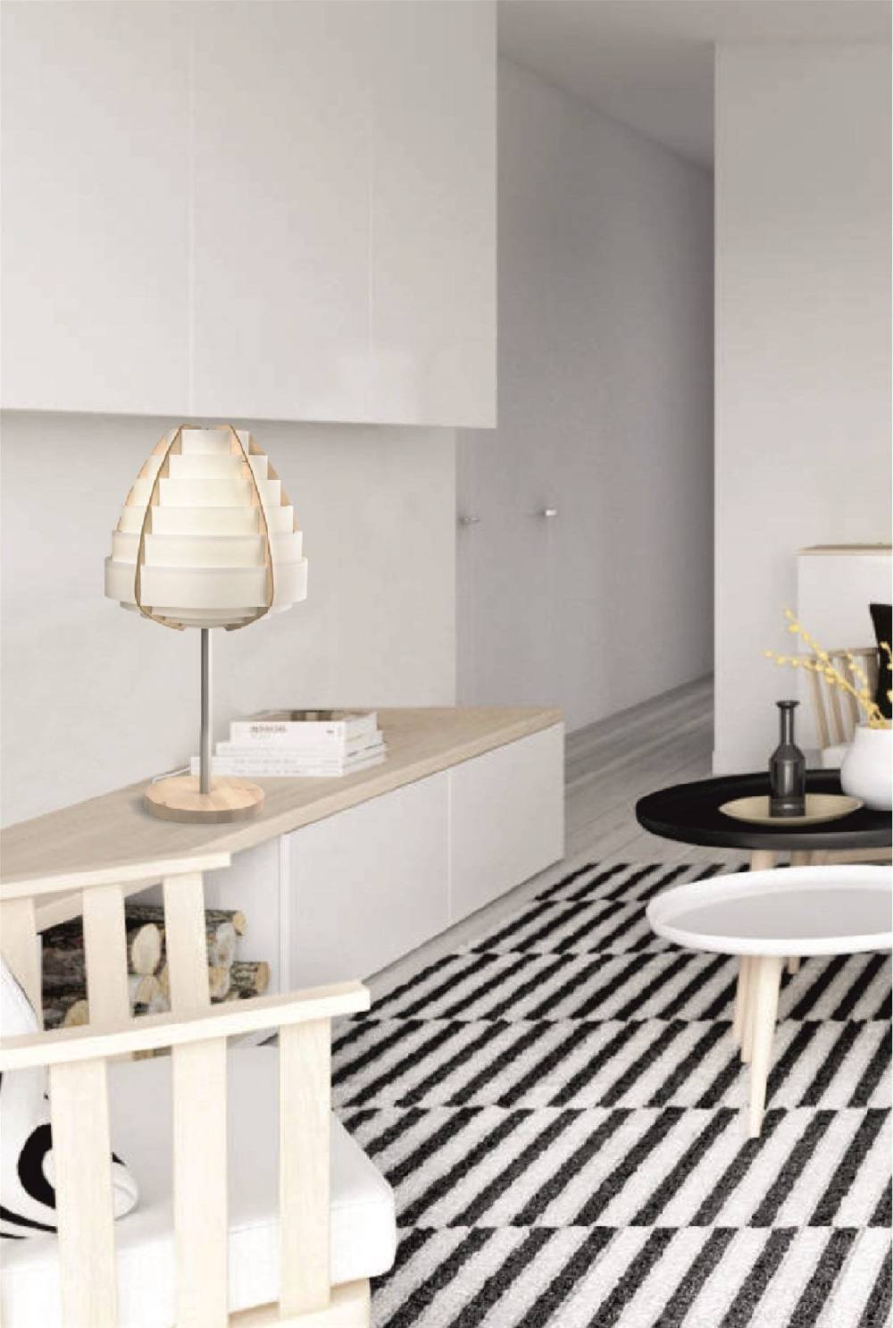 Kayoom Design-Tischlampe - Tischlampe Soleil 110 Weiß Verkauf