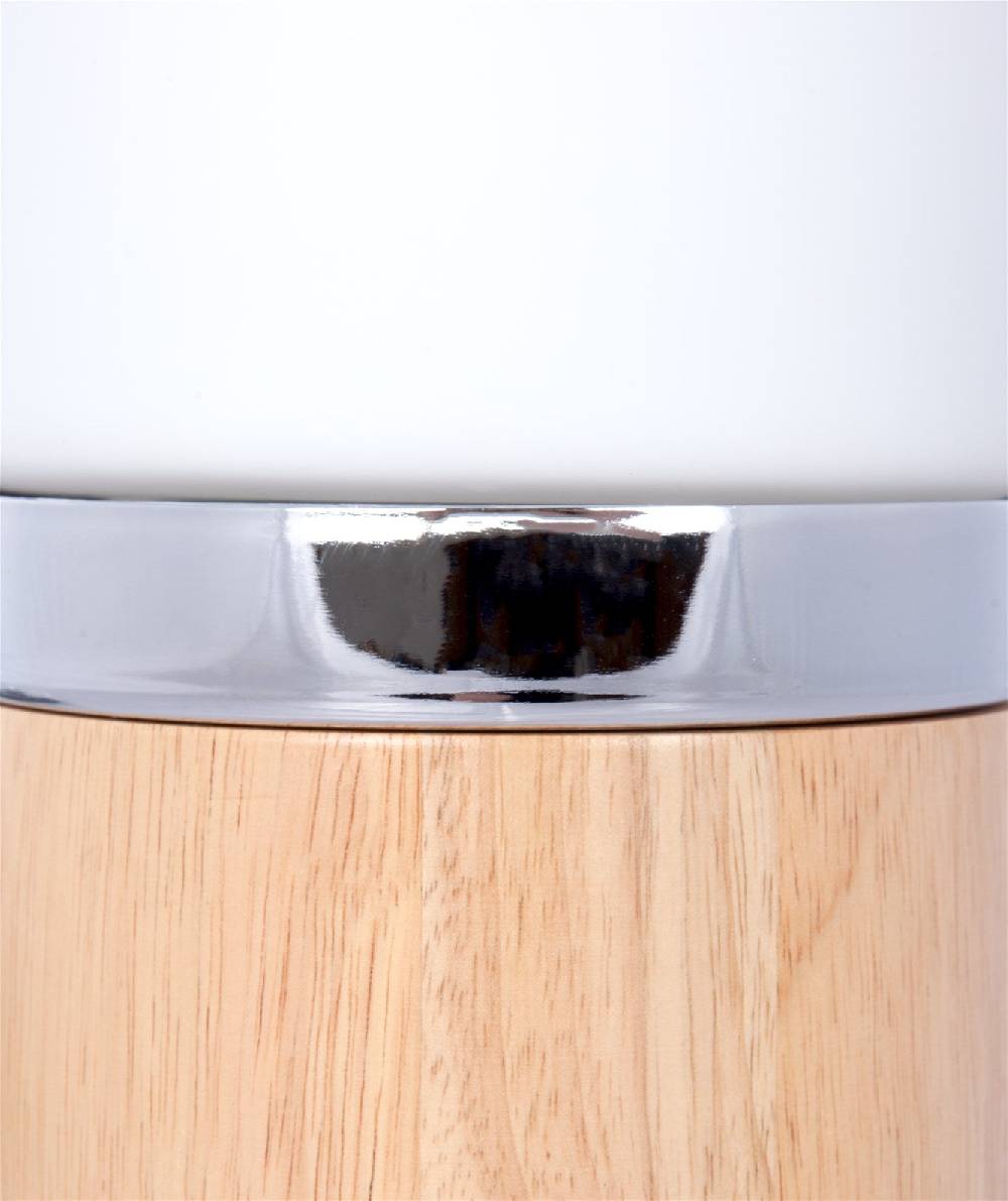 Kayoom Tischlampe Ganro 400 Weiß / Holz Schlussverkauf