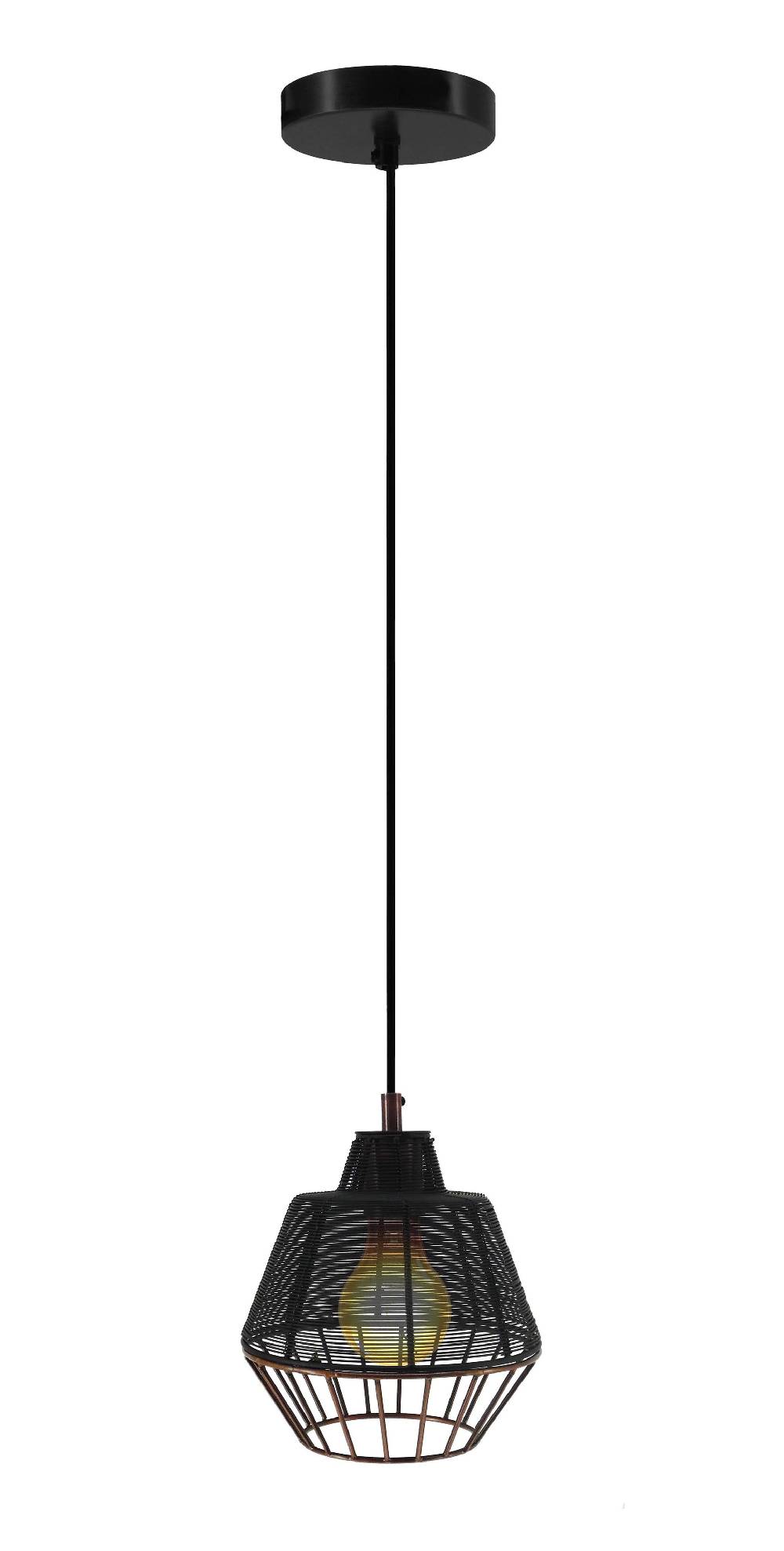 Kayoom Hängelampe Libertas Small Schwarz / Kupfer Angebote